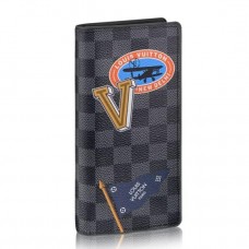 Louis Vuitton League Brazza Wallet Damier Graphite N64438