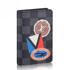 Louis Vuitton League Pocket Organiser Damier Graphite N64440