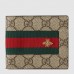 Gucci Web GG Supreme Bee Bi-fold Wallet