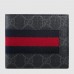 Gucci Black Web GG Supreme Bi-fold Wallet