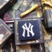 Gucci Blue Signature Bi-fold Wallet With New York Yankees Patch