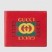 Gucci Red Print Leather Bi-fold Wallet