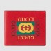 Gucci Red Print Leather Bi-fold Wallet