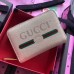 Gucci White Print Leather Card Case