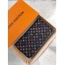 Louis Vuitton Black Zippy Wallet Monogram Multicolore M60243