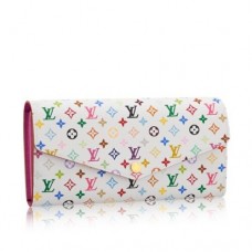 Louis Vuitton White Sarah Wallet Monogram Multicolore M60666