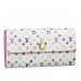 Louis Vuitton White Sarah Wallet Monogram Multicolore M93744