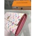 Louis Vuitton White Sarah Wallet Monogram Multicolore M93744