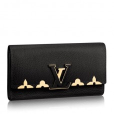 Louis Vuitton Black Capucines Wallet Taurillon M64551