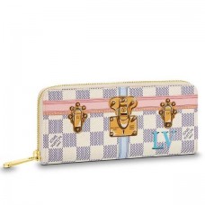 Louis Vuitton Clemence Wallet Damier Azur Trunk Summer N60109