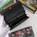 Gucci Black Ophidia GG Suede Continental Wallet