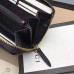 Gucci Black Kingsnake Print Leather Zip Around Wallet