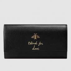 Gucci Black Animalier Continental Wallet