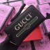 Gucci Black Print Leather Zip Around Wallet