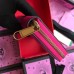 Gucci Pink Print Leather Zip Around Wallet