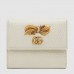 Gucci White Leather Wallet With Bow