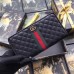 Gucci Zip Around Wallet In Black Quilted Leather