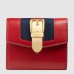 Gucci Sylvie Flap Wallet In Red Leather