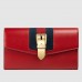 Gucci Sylvie Continental Wallet In Red Leather