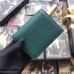 Gucci Zumi Card Case Wallet In Green Grainy Leather