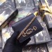 Gucci Zumi Card Case Wallet In Black Grainy Leather