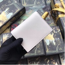 Gucci Zumi Card Case Wallet In White Grainy Leather