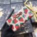 Gucci Zumi Zip Around Wallet With Strawberry Print