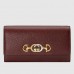 Gucci Zumi Continental Wallet In Burgundy Grainy Leather