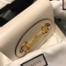 Gucci Horsebit 1955 Card Case Wallet In White Calfskin