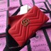 Gucci Red GG Marmont Zip Around Wallet