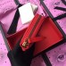 Gucci Red GG Marmont Zip Around Wallet