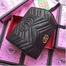 Gucci Black GG Marmont Continental Wallet