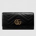 Gucci Black GG Marmont Continental Wallet