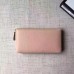 Gucci Light Pink Leather Zip Around Wallet