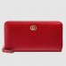 Gucci Red Leather Zip Around Wallet