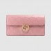 Gucci Icon Continental Wallet In Pink Guccissima Leather