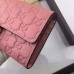 Gucci Icon Continental Wallet In Pink Guccissima Leather