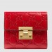 Gucci Padlock Wallet In Red Signature Leather