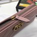 Gucci Dusty Pink GG Marmont Zip Around Wallet