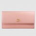 Gucci GG Marmont Continental Wallet In Pink Leather