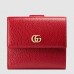 Gucci French Flap Wallet In Red Leather