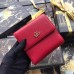 Gucci French Flap Wallet In Red Leather