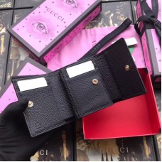 Gucci Black GG Marmont Compact Wallet