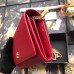 Gucci GG Marmont Chain Wallet In Red Leather