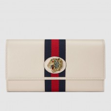 Gucci Rajah Continental Wallet In White Leather