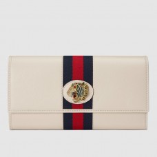 Gucci Rajah Continental Wallet In White Leather