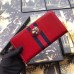 Gucci Rajah Zip Around Wallet In Red Leather