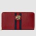 Gucci Rajah Zip Around Wallet In Red Leather