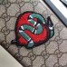 Gucci Zip Around Wallet In Embroidered Heart And Snake