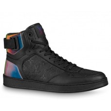 Louis Vuitton Rivoli Sneaker Boots In Black Monogram Leather